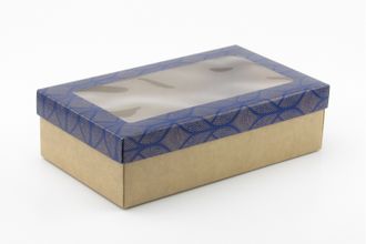 Коробка подарочная ВЫСОКАЯ 5П-В 7 см С ОКНОМ (25*15* выс 7 см), Бронзовый орнамент