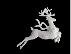 Новогодняя подвеска "Снежный олень", размер 12 см * 10,5 см * 5 см