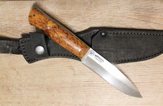 Нож Gladius B из кованой Х12МФ, стабилизированная карелка, фибра