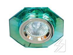 Светильник JCDR G5.3 стекло 8120 многогранник зеленый