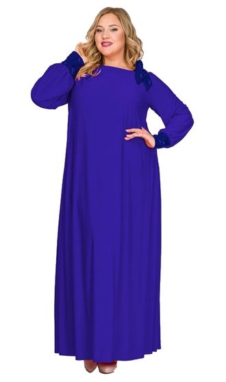 Вечернее платье длинное Арт. 1617504 (Цвет васильковый) Размеры 52-74