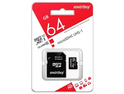micro SDXC 64GB карта памяти Smartbuy