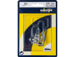 Лампа NARVA H3 12V 55W в блистере 1 шт.