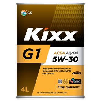 Масло моторное Kixx G1 5w-30 API SN/CF, ACEA A3/B4 4л L531044TE1