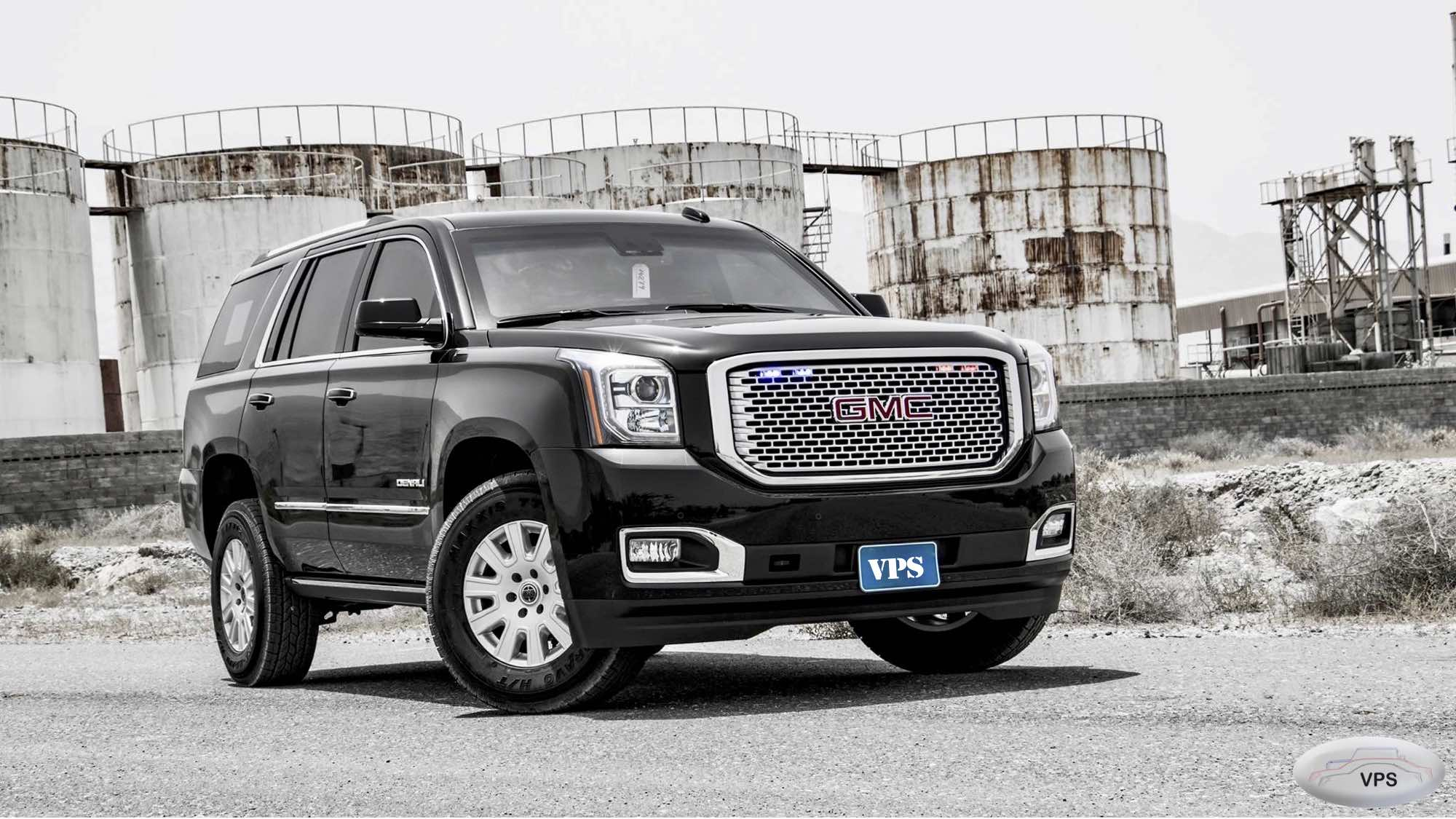 Premium class discreetly armored full-size SUVs based on GMC Yukon Denali and XL 4WD in CEN B6 and B7, 2022-2023 YM