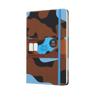 Записная книжка Moleskine Blend Nomad (в линейку), Large, синий камуфляж