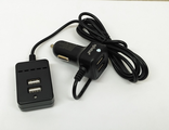 Автомобильное зарядное устройство USB 2,1А/1A с удлинителем на 2*USB CU-201 (гарантия 14 дней)