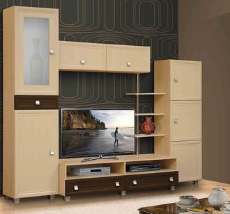 Набор для гостиной "Адель-6.1" (МДФ) (со стеклом) Набор для гостиной "Адель-6.1" (МДФ) (со стеклом)