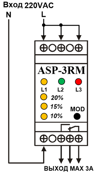 ASP-3RM - реле напряжения