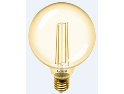Лампа светодиодная General LOFT шар G95S E27 10W 2700K 2K 95x136 филамент (нитевидная) золотая 655308