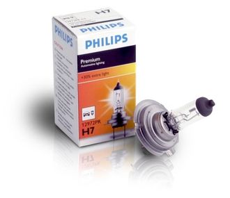 Лампа Philips Premium H7 12V-55W (PX26d)+30% света