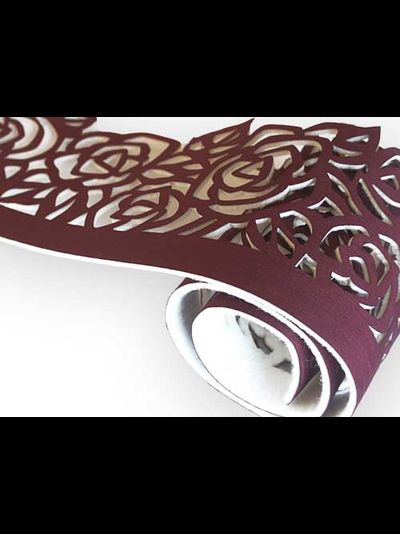 Ажурный ламбрекен в рулоне "Розы". Арт. 014