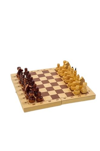 Шахматы обиходные в деревянной доске