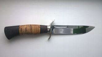 Финка №2 из 95Х18, рукоять венге с берестой