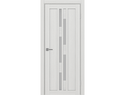 Межкомнатная дверь "Турин-551" ясень серебристый (стекло сатинато)