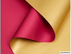 Пленка матовая для цветов двухсторонняя "Зефир" Красно - бежевый 57 см х 5 м