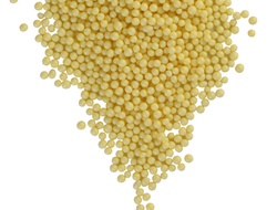 236 Драже зерновое взорванные зерна риса в кондитерской глазури "светлый желтый" 2-5 мм