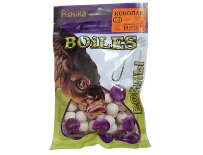 Бойлы тонущие Boiles &quot;Fish-ka&quot; Диаметр 12-14мм, вес 100гр/ аромат КОНОПЛЯ