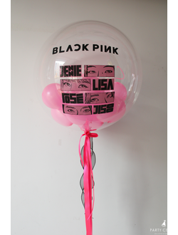 баблс шар в стиле k-pop, black pink