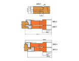 Комплект фрез для изготовления мебельных фасадов DFE-F
