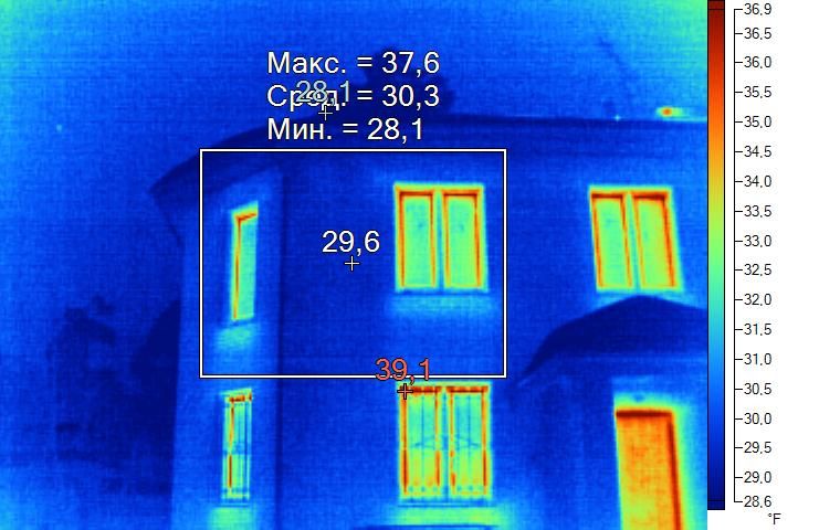 Проведение тепловизионного обследования загородного жилого дома