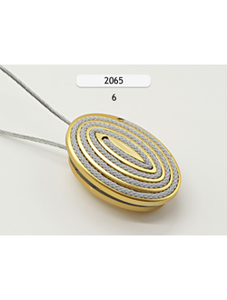 Арт. 2065, овальный магнит на металлическом тросике для штор