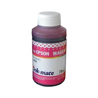 Чернила Ink-Mate красные Magenta для принтеров Epson L100, L110, L120, L200, L210, L300, L350, L355, L550, L555, L800, L805, L1300, L1800, ET-4550, ET-4500, ET-2550, ET-2500 водорастворимые 70 мл