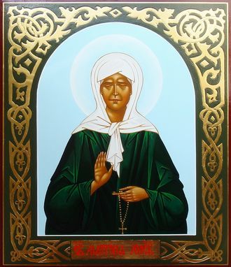 Образ Святой блаженной Матроны Московской.  Формат иконы: 27х31см.