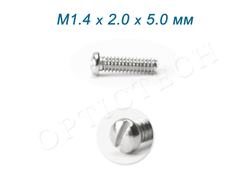 Винт М1.4*2.0*5.0 мм общего назначения серебро (100шт)
