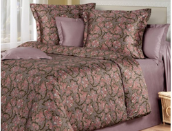 Двуспальный-евро комплект постельного белья мако-сатин пудрового цвета