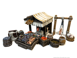 Seafood market stall (PAINTED)