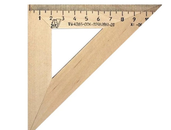 Треугольник деревянный 45°, 11см