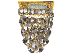 Ecola MR16 CR1014 GU5.3 Glass Стекло Квадрат Хрустальная гроздь тонированный золото