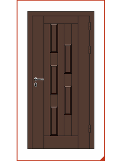входная дверь. металлическая профильная конструкция (005)