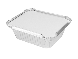 Форма для выпечки прямоугольная, из фольги алюминиевой + С КРЫШКОЙ, 111,5*86,5*40 мм (450 мл), 1 шт