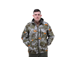 Демисезонная куртка для рыбалки и охоты "Хантер-2" оранжевый пиксель фото-1