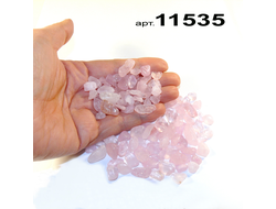 Розовый кварц натуральный подтонированный арт.11535: россыпь для декорирования