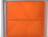 Стеклоблок Vitrablok (Чехия) &quot;Волна&quot;, окрашенный внутри, Оранжевый матовый