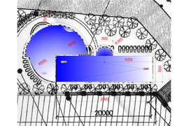 Эскиз бассейна на плане