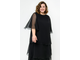 Вечернее длинное платье из шифона  Арт. 2334101 (Цвет черный)  Размеры 50-76
