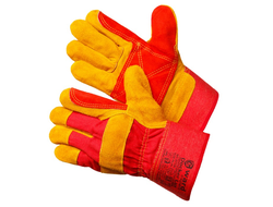 Улучшенные спилковые комбинированные перчатки с усилением Docker Lux 10(XL)