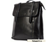 Кожаный женский рюкзак-трансформер Business чёрный