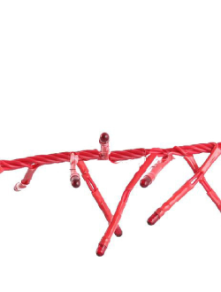 Гирлянда "Фейерверк", 200 микролампочек, 2 м, соединяемая (до 3 шт.), уличная, красный