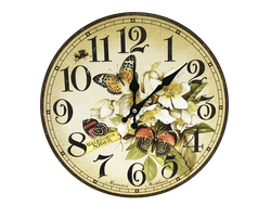 Настенные часы "Бабочки" D320мм