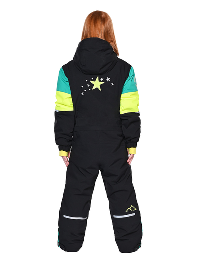 Горнолыжный комбинезон для подростка Snow Headquarter T-9080 ЧЕРНО-ЗЕЛЕНЫЙ