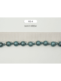 Арт. NS. Отделочная тесьма с бусинками оптом и на отрез