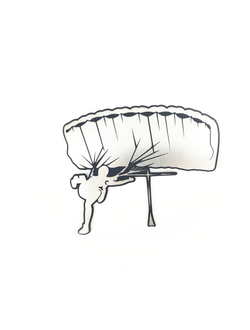 Шильдик на машину парашютист