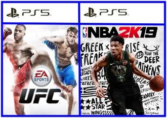 UFC + NBA 2K19 (цифр версия PS5) 1-2 игрока