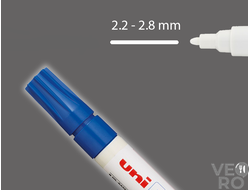 Синий масляный промышленный перманентный маркер маркер 2.2-2.8 мм UNI PAINT PX-20