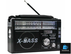 Радиоприемник Waxiba XB-391URT USB, SD, microSD, фонарик (AM/FM/SW) black